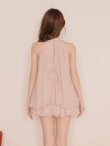 ピンクベージュ　モデル：いおり　身長：161cm　着用サイズ：Sサイズ