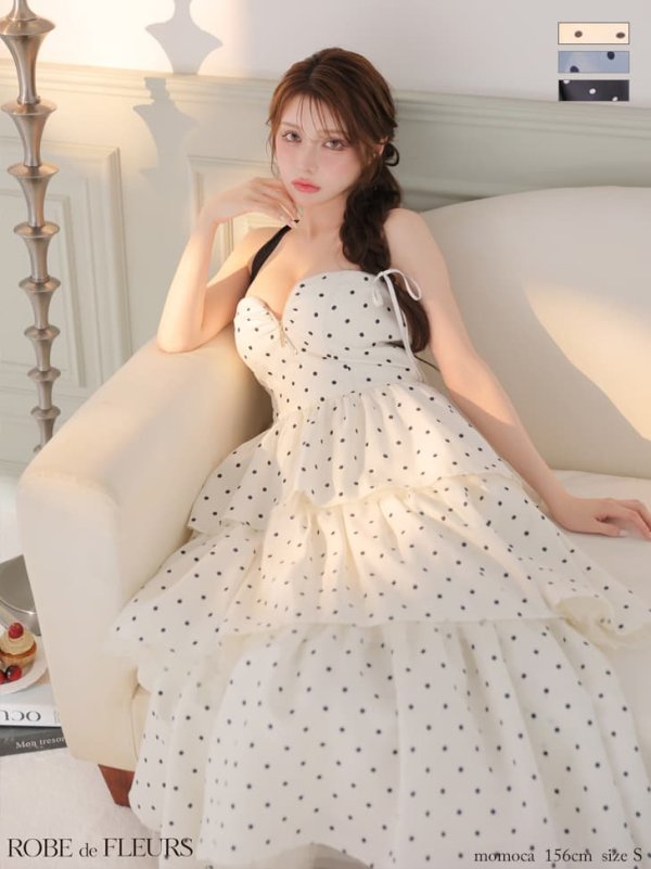 ホワイト　モデル：ももか　身長：156cm　着用サイズ：Sサイズ