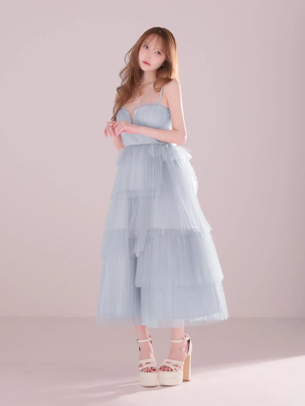 ブルー　モデル：ゆめ　身長：160cm　着用サイズ：Sサイズ
