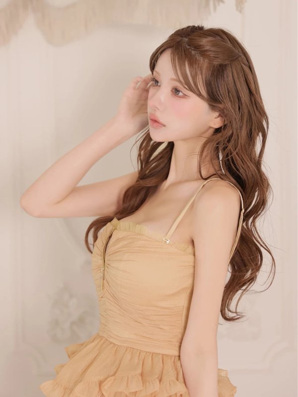 オレンジ　モデル：まりん　身長：164cm　着用サイズ：Sサイズ
