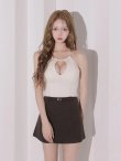 アイボリーxブラウン モデル：しおん　身長：158cm　着用サイズ：Sサイズ