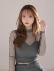 グレー　モデル：ゆめ　身長：160cm　着用サイズ：Sサイズ