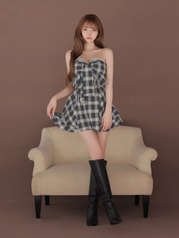 グレー　モデル：まみ　身長：161cm　着用サイズ：Sサイズ