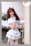 画像3: 【即日発送】猫耳天使【マリームーン】【ハロウィンコスプレ8点セット】【フリーサイズ/1カラー】[YMT] (3)