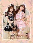 画像4: 【即日発送】リボンキャットナース【マリームーン】【ハロウィンコスプレ8点セット】【フリーサイズ/2カラー】[YMT] (4)