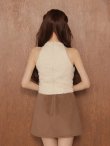 アイボリーxブラウン　モデル：ももか　身長：156cm　着用サイズ：Sサイズ