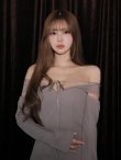 グレー　モデル：るりぴ　身長165cm　着用サイズ：Sサイズ