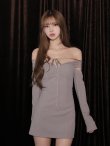 グレー　モデル：るりぴ　身長165cm　着用サイズ：Sサイズ
