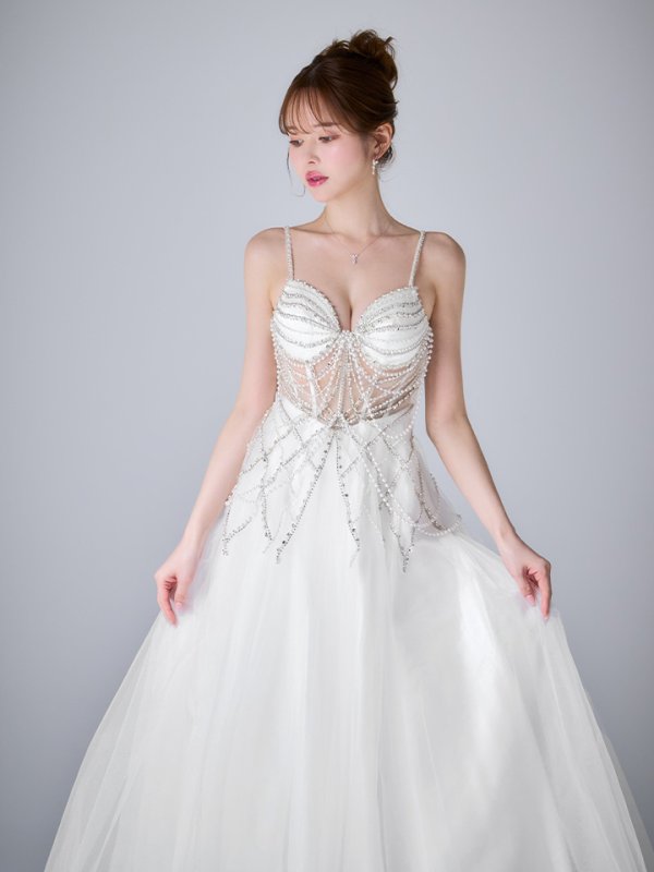 ホワイト　モデル：ゆめ　身長：160cm　着用サイズ：Sサイズ