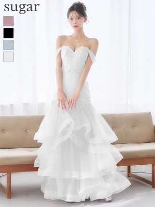 ロングドレス：ホワイト(白)｜キャバドレス・ミニドレス通販はsugar