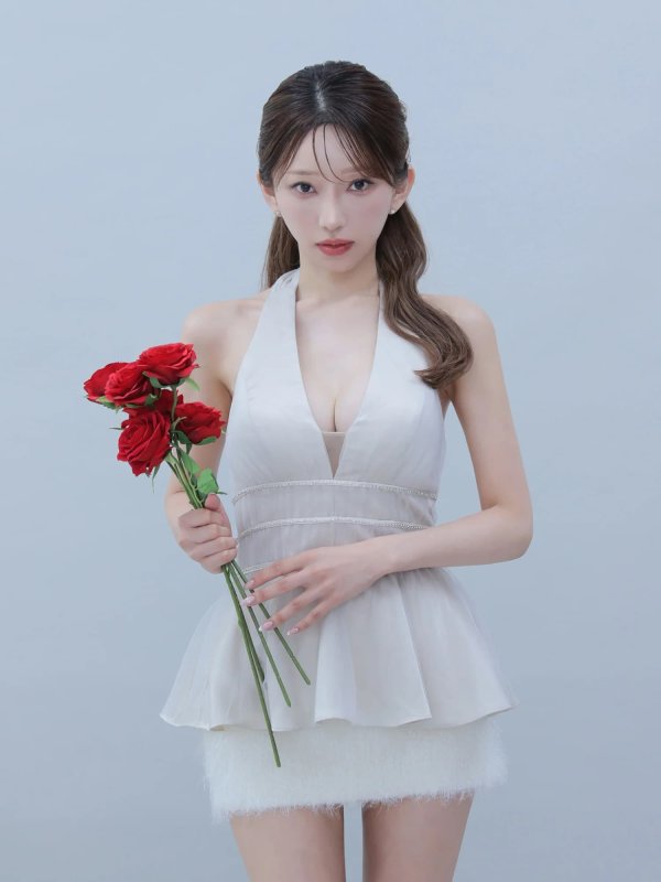 アイボリー　モデル：はな　身長：159cm　着用サイズ：Sサイズ