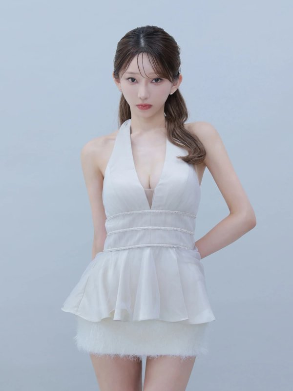 アイボリー　モデル：はな　身長：159cm　着用サイズ：Sサイズ