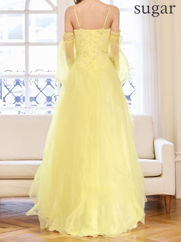 イエロー　モデル：るりぴ　身長：165cm　着用サイズ：Sサイズ