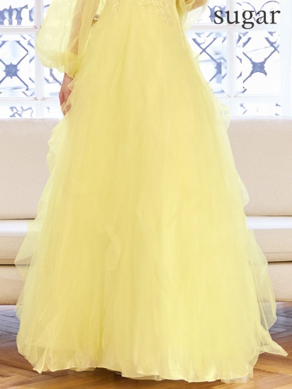 イエロー　モデル：るりぴ　身長：165cm　着用サイズ：Sサイズ