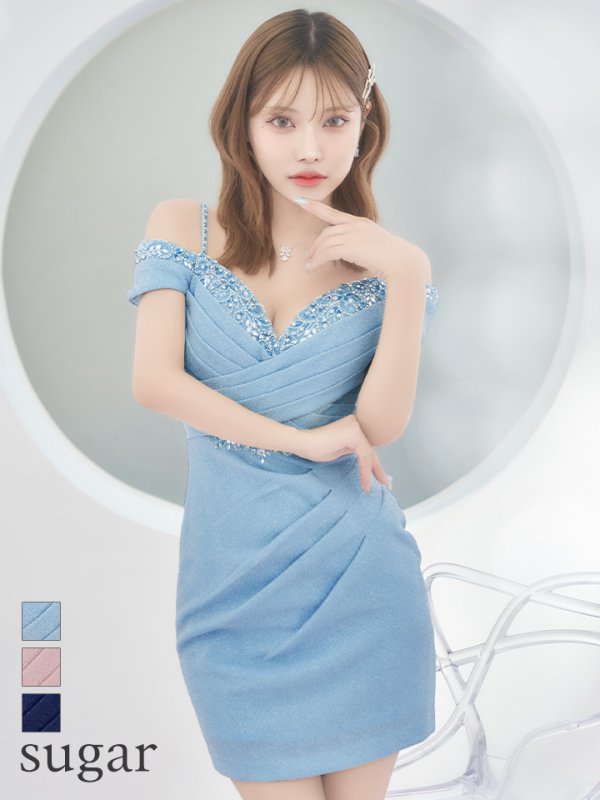 スカイブルー モデル：如月れい　身長：156cm　着用サイズ：Sサイズ