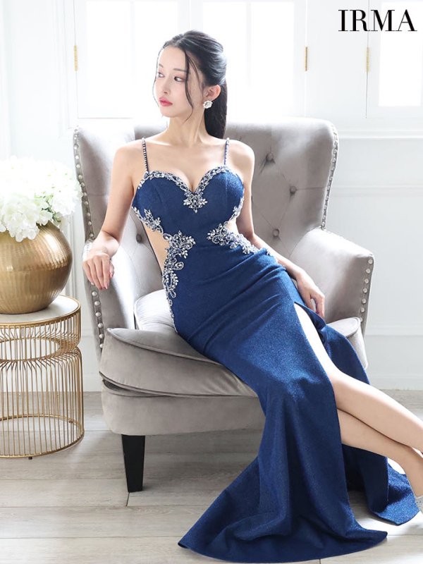 ブルー モデル：まおちゃる　身長：158cm　着用サイズ：Mサイズ