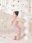 シェルピンク　モデル：カルア　身長156cm　着用サイズ：Sサイズ