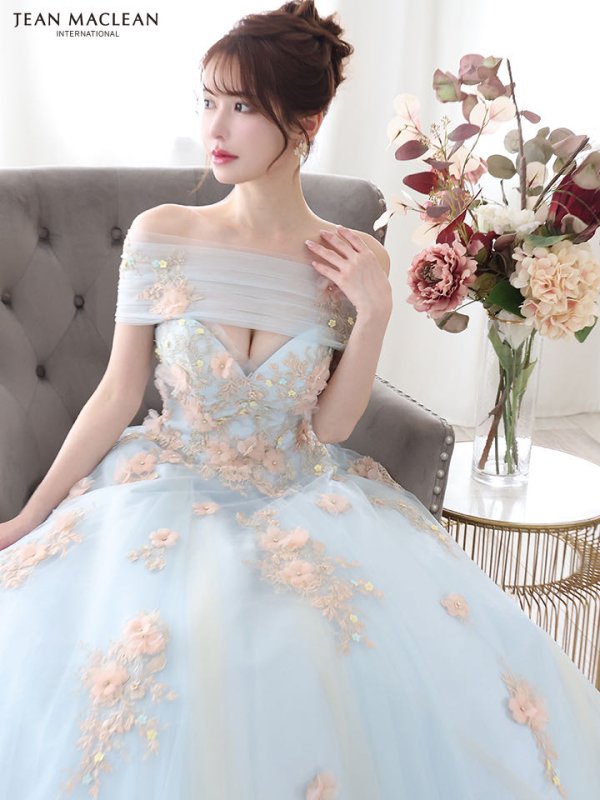 ブルー モデル：ゆめ　身長：160cm　着用サイズ：Mサイズ