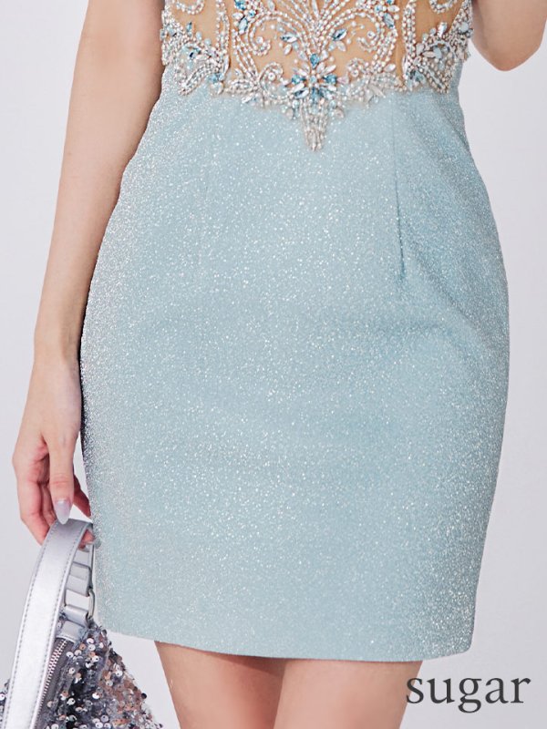 シルバーブルー モデル：まおちゃる　身長：158cm　着用サイズ：Sサイズ