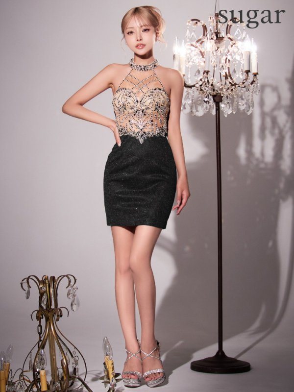 ブラック モデル：如月れい　身長：156cm　着用サイズ：S