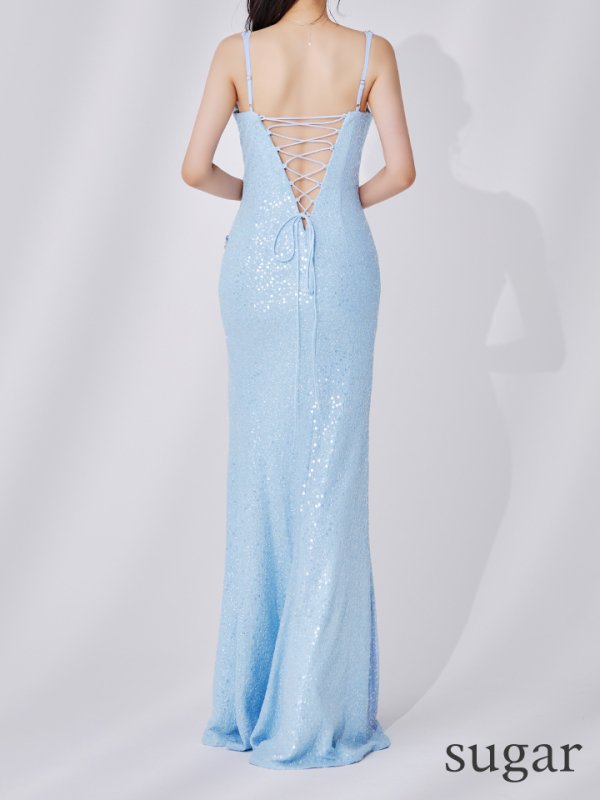 ブルー モデル:まおちゃる 身長:158cm 着用サイズ:Mサイズ