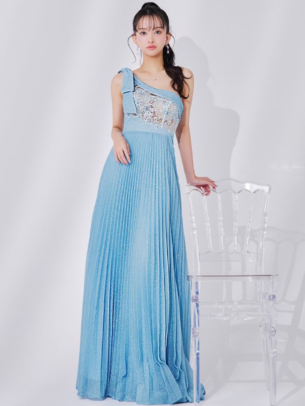 スカイブルー　モデル：まおちゃる　身長：158cm　着用サイズ：Sサイズ