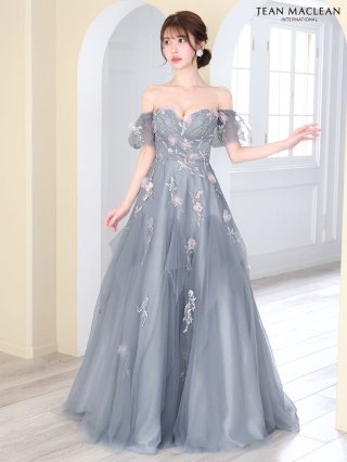 グレー ロングドレス