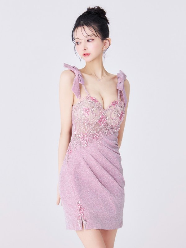 シェルピンク モデル:まおちゃる 身長:158cm 着用サイズ:Sサイズ