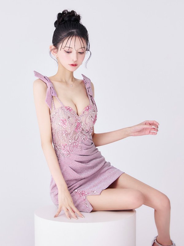 シェルピンク モデル:まおちゃる 身長:158cm 着用サイズ:Sサイズ