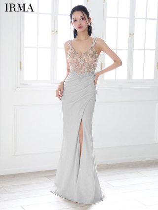 【MAC DUGGAL】関税込*シースルースリーブ◆刺繍入ロングドレス MAC DUGGAL】関税込*シースルースリーブ◇刺繍入ロングドレス