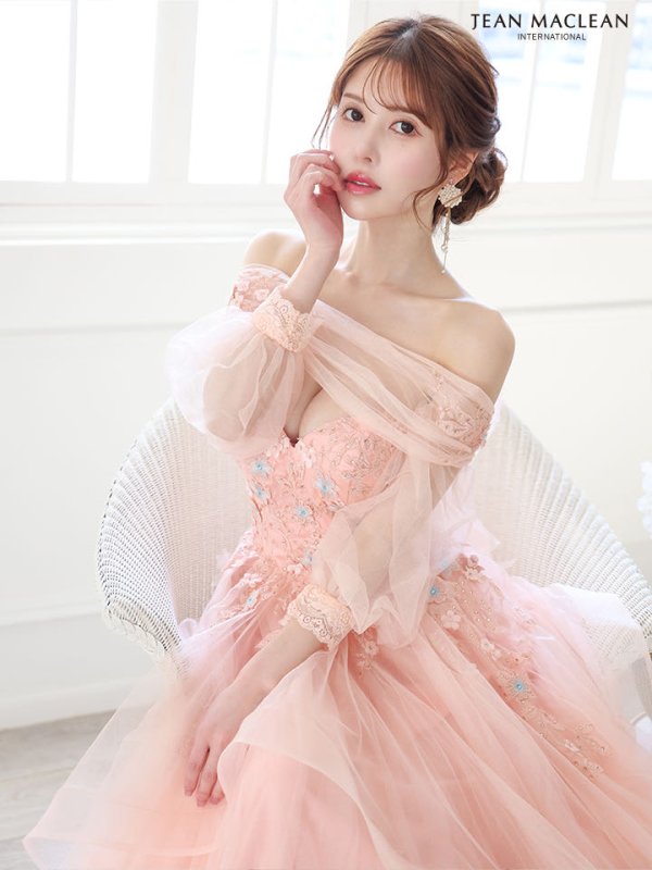 コーラルピンク モデル：ゆめ　身長：160cm　着用サイズ：Mサイズ