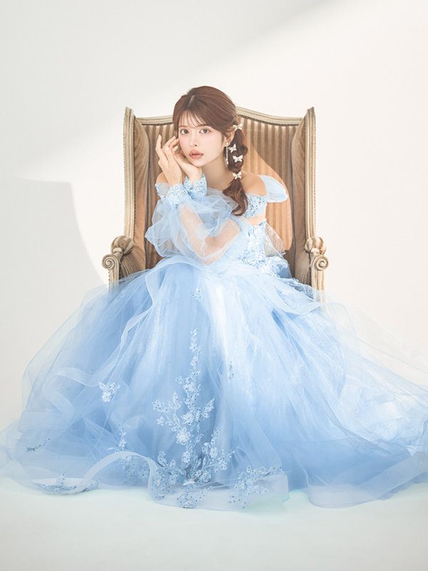 ブルー モデル：まりん　身長：164cm　着用サイズ：Sサイズ