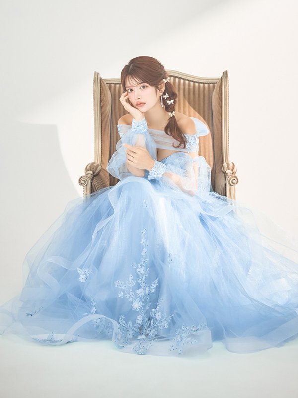 ブルー モデル：まりん　身長：164cm　着用サイズ：Sサイズ