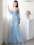 ブルー モデル：まおちゃる　身長：158cm　着用サイズ：Mサイズ
