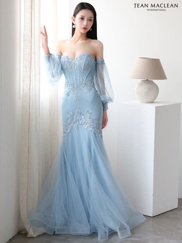 ブルー モデル：まおちゃる　身長：158cm　着用サイズ：Mサイズ