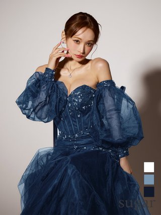 GIRL ネイビー レース装飾 ロングドレス GIRL ネイビー レース装飾 ロングドレス ガール GIRL パール