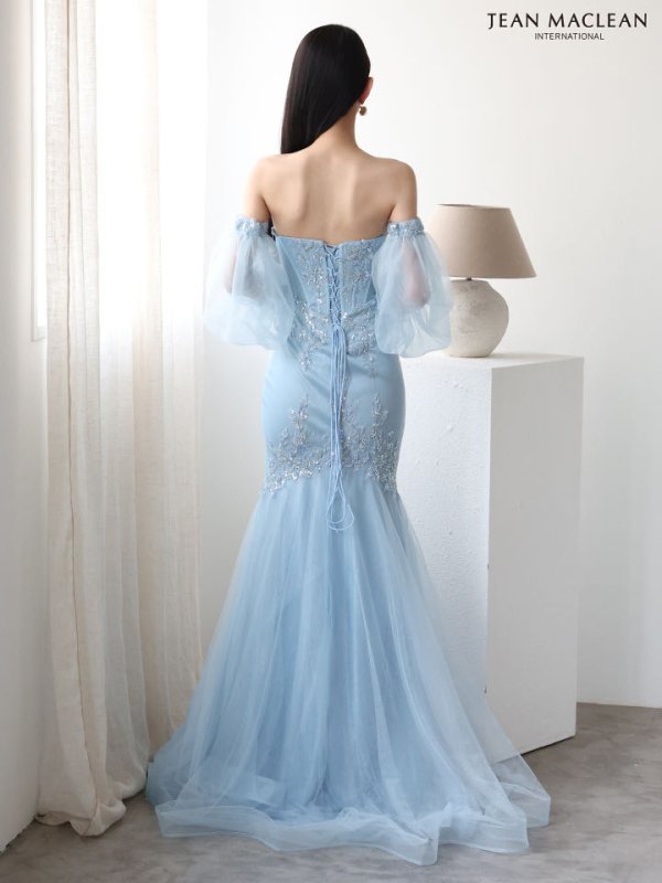 ブルー モデル：まおちゃる　身長：158cm　着用サイズ：Mサイズ