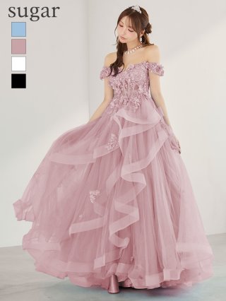 BCBGMAXAZRIA ロング　ベア　ドレス　スリット　ピンクベージュ ロングドレス：ピンク(桃)｜キャバドレス・ミニドレス通販はsugar