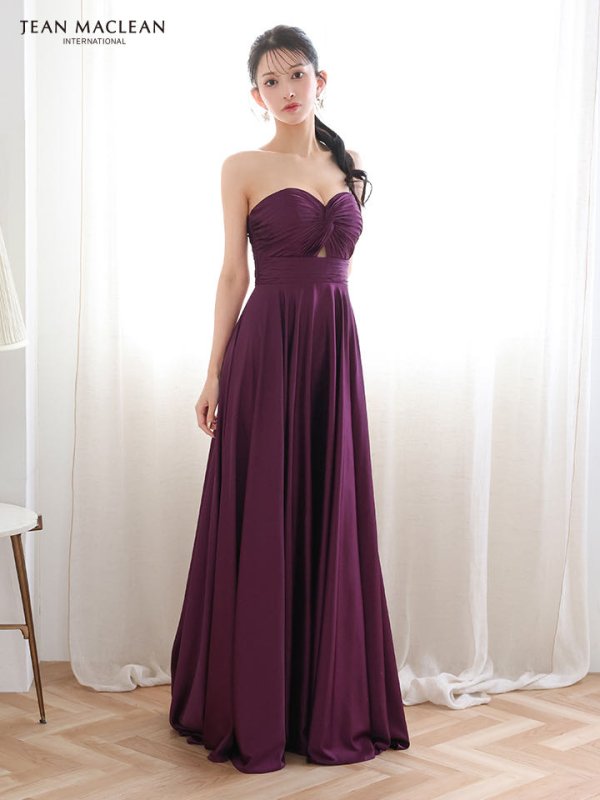 グレープパープル　モデル：まおちゃる　身長：158cm　着用サイズ：Mサイズ