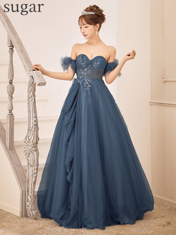 ダスティーブルー　モデル：三上悠亜　身長：159cm　着用サイズ：Sサイズ