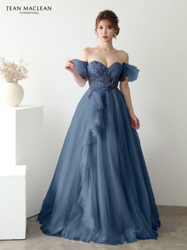 ダスティーブルー　モデル：ゆめ　身長：160cm　着用サイズ：Mサイズ