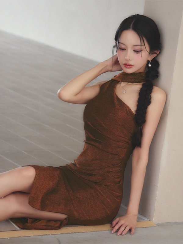 チョコブラウン モデル：まおちゃる　身長：158cm:Sサイズ