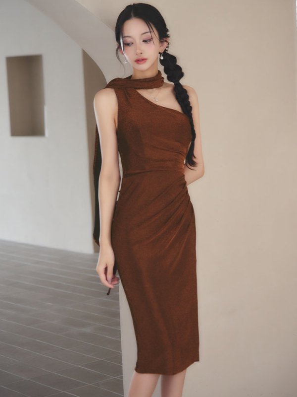 チョコブラウン モデル：まおちゃる　身長：158cm:Sサイズ