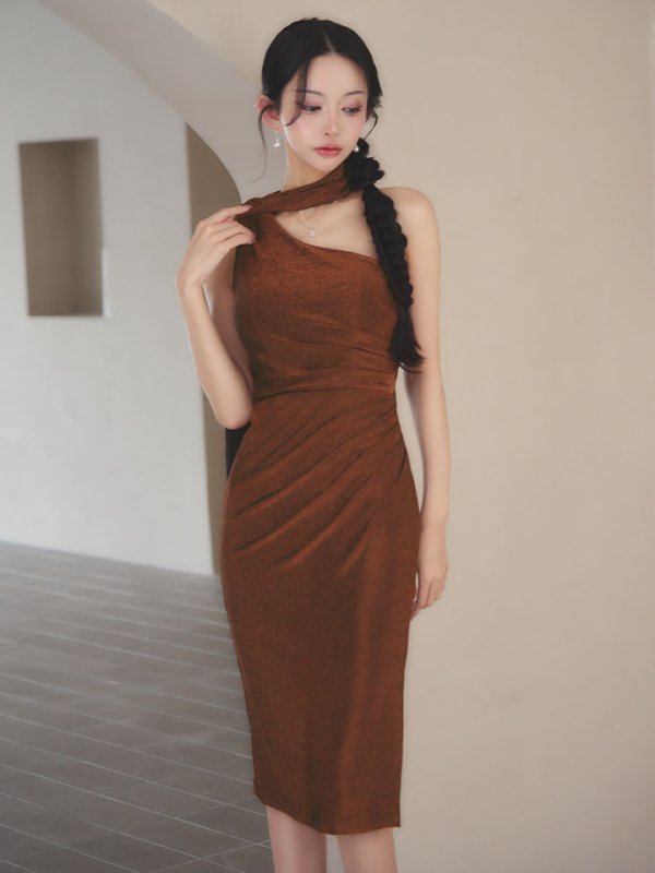 チョコブラウン モデル：まおちゃる　身長：158cm:Sサイズ