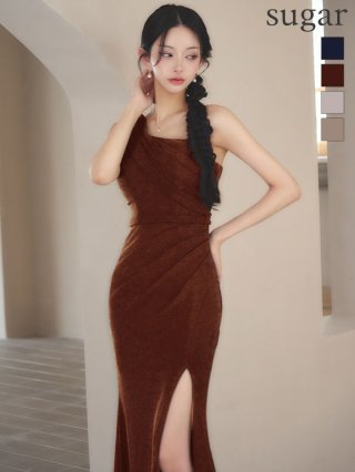 みぽ 【sugar】ワンショルダータイトドレス 肩デザイン：ロング【ワンショルダー】 - sugar