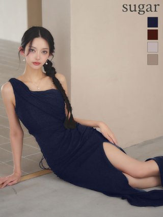 みぽ 【sugar】ワンショルダータイトドレス 肩デザイン：ロング【ワンショルダー】 - sugar