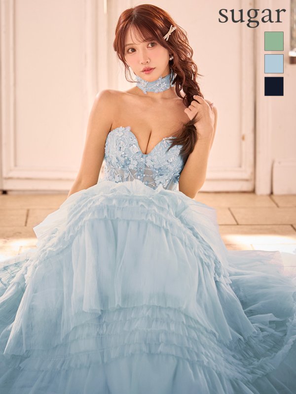 ブルー　モデル：三上悠亜　身長：159cm　着用サイズ：Sサイズ