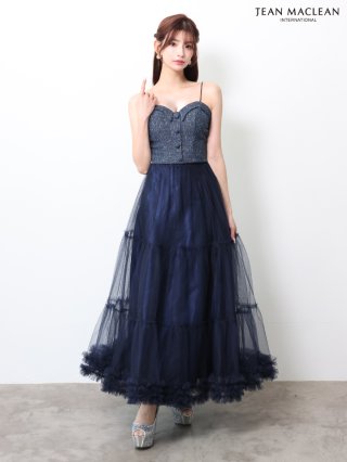 sugar JEANMACLEAN　高級ドレス☆美品☆最終値下げ！ JEAN MACLEAN/ジャンマクレーン】ワンカラー/ ビジュー/ シアー