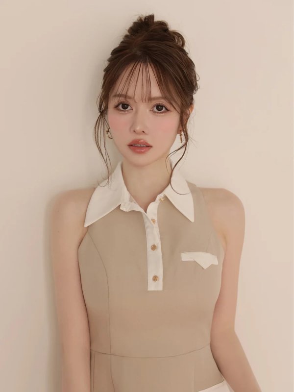 ベージュ　モデル：ゆめ　身長：160cm　着用サイズ：Sサイズ
