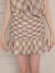 画像6: 【予約商品/9月中旬発送予定】XSサイズあり【ROBE de FLEURS/ローブドフルール】チェック柄/ シフォン/ サテン/ アメスリ/ フリル/ フレア/ セットアップ/ ミニドレス/ キャバドレス[OF08] (6)